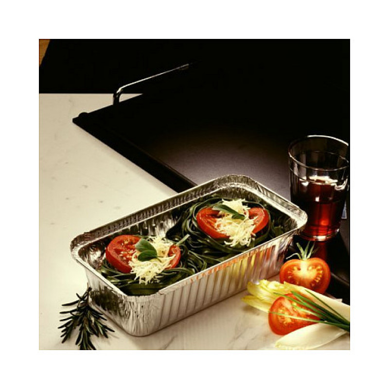 Starpak Aluminium Trays with Lid, 1000 ml, Silver