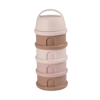 BEABA Milk Powder Container, 4 Compartments, “Cotton Candy”