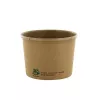 PAPSTAR pure Soup Cup, Round, 350 ml, Brown, Unbleached Virgin Fibre Cardboard with Organic Coating