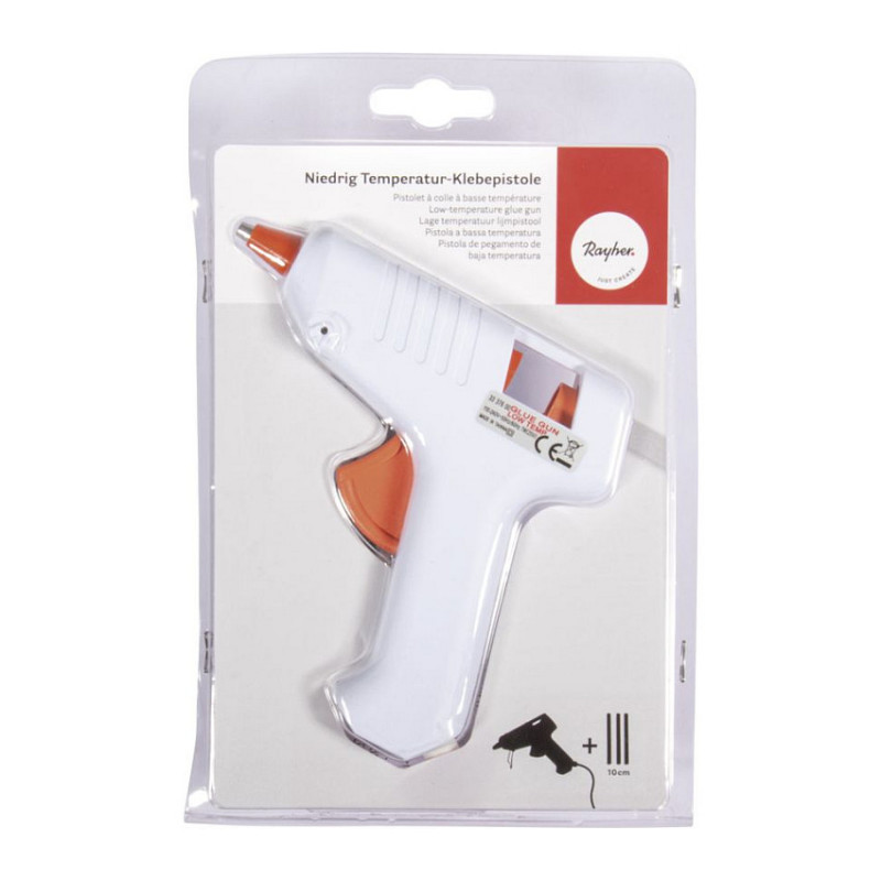 Rayher Mini Low-Temperature Hot Glue Gun, White