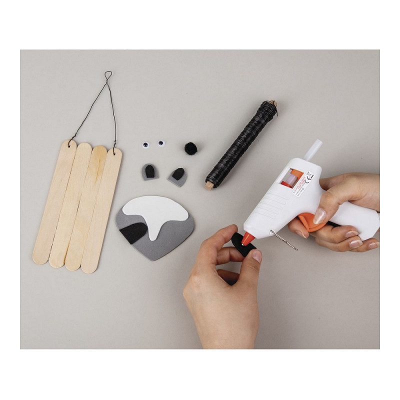 Rayher Mini Low-Temperature Hot Glue Gun, White