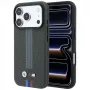 BMW M Quadrille Kevlar Tricolor Print Lines MagSafe Case for iPhone 18 Pro / 17 Pro, Anthracite