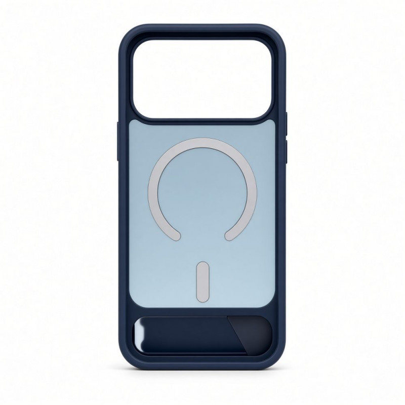 Evelatus Rubber Coated MagSafe Case with Stand for Apple iPhone 18 Pro Max, Navy Blue