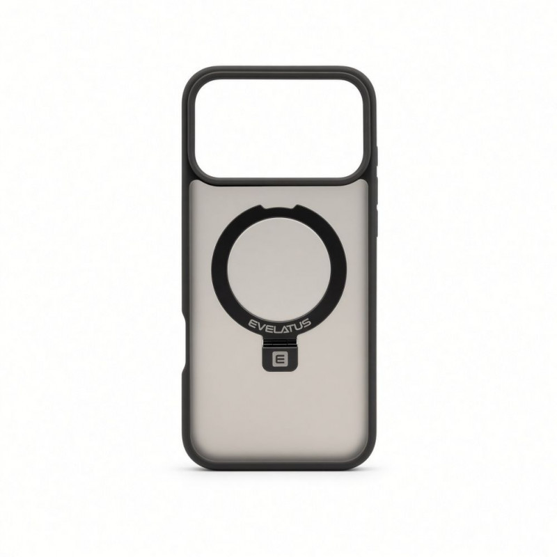 Evelatus Shield Case with MagSafe & Stand for Apple iPhone 18 Pro Max, Matte Ring, Smoke Grey