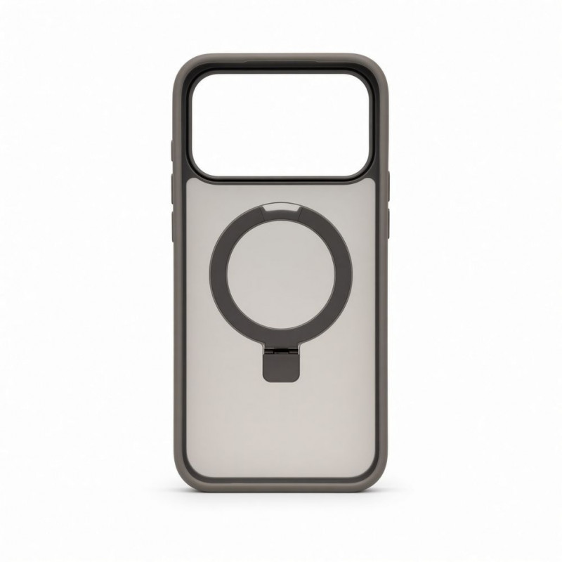 Evelatus Shield Case with MagSafe & Stand for Apple iPhone 18 Pro Max, Matte Ring, Smoke Grey