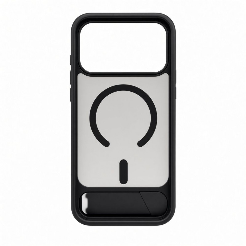 Evelatus Rubber Coated MagSafe Case with Stand for Apple iPhone 18 Pro Max, Black