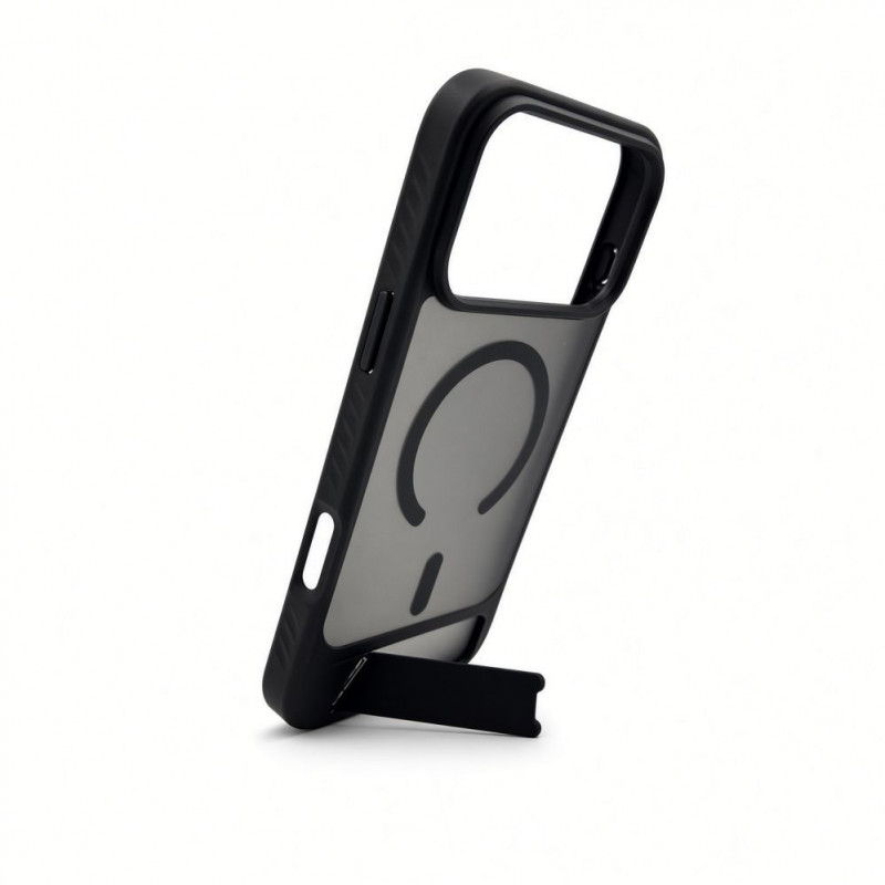 Evelatus Rubber Coated MagSafe Case with Stand for Apple iPhone 18 Pro Max, Black