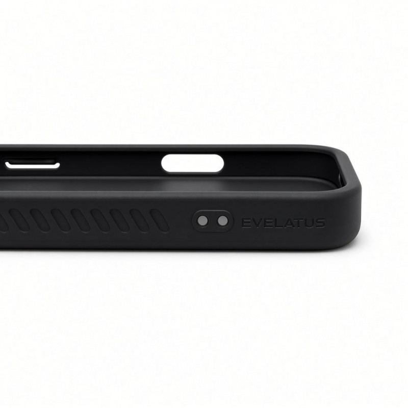 Evelatus Rubber Coated MagSafe Case with Stand for Apple iPhone 18 Pro Max, Black
