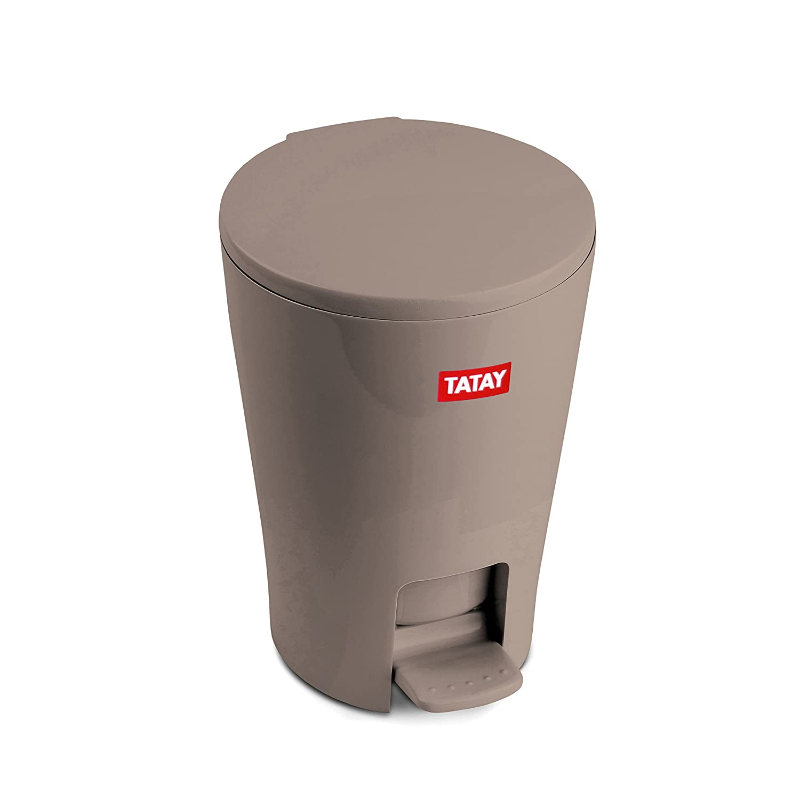 Tatay Diabolo Bathroom Pedal Bin, 5 L, Brown