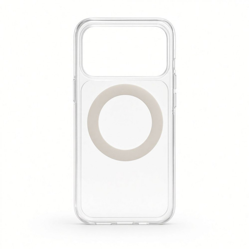 Evelatus Hybrid MagSafe Case with 360 Metal Stand for Apple iPhone 18 Pro, PC+TPU, Transparent