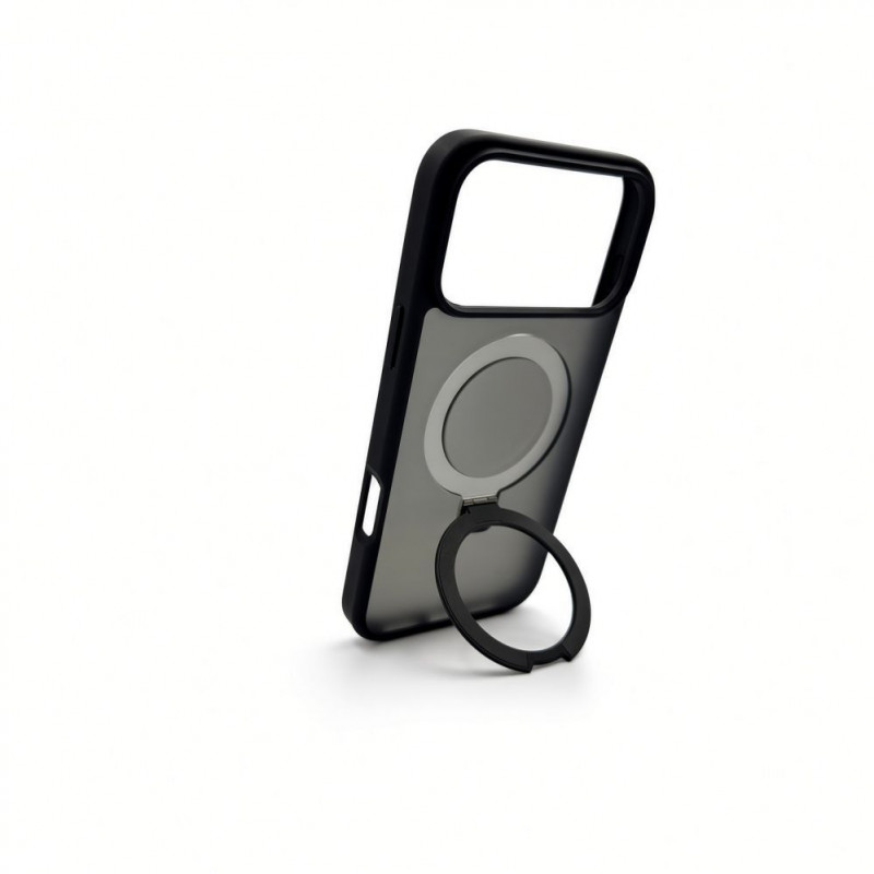 Evelatus Shield Case with MagSafe & Stand for Apple iPhone 18 Pro, Matte Ring, Black