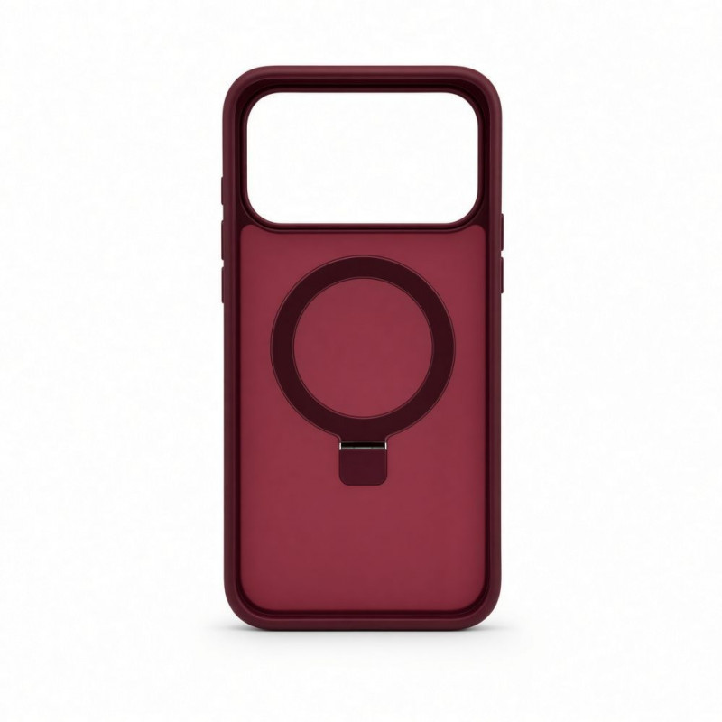 Evelatus Shield Case with MagSafe & Stand for Apple iPhone 18 Pro, Matte Ring, Burgundy
