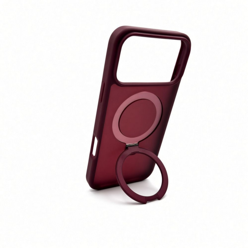 Evelatus Shield Case with MagSafe & Stand for Apple iPhone 18 Pro, Matte Ring, Burgundy