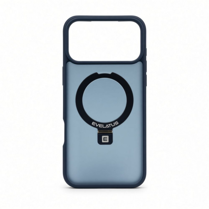 Evelatus Shield Case with MagSafe & Stand for Apple iPhone 18 Pro, Matte Ring, Navy Blue