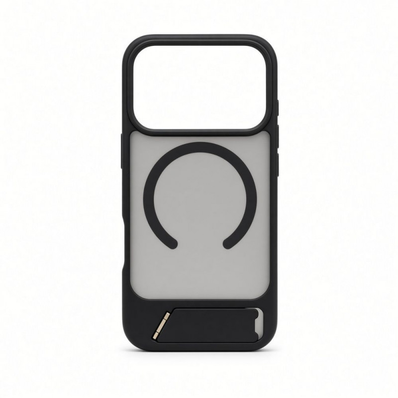 Evelatus Rubber Coated MagSafe Case with Stand for Apple iPhone 18 Pro, Black
