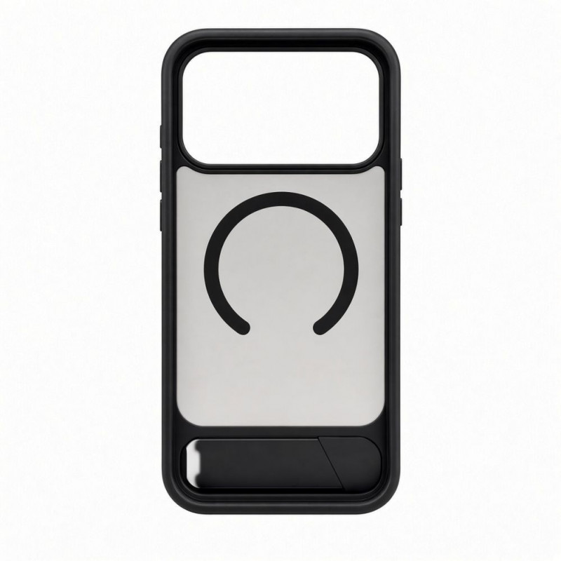 Evelatus Rubber Coated MagSafe Case with Stand for Apple iPhone 18 Pro, Black