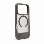 Evelatus Rubber Coated MagSafe Case with Stand for Apple iPhone 18 Pro, Smoke Grey