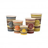 STARPAK Disposable Coffee Cups 8 cm 0.3 l white, red, yellow, grey