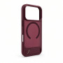 Evelatus Rubber Coated MagSafe Case with Stand for Apple iPhone 18 Pro, Burgundy