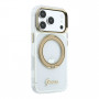 Guess HC MagSafe IML Ring Stand 360 Script Metal Logo Case for Apple iPhone 18 Pro, Transparent
