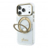 Guess HC MagSafe IML Ring Stand 360 Script Metal Logo Case for Apple iPhone 18 Pro, Transparent
