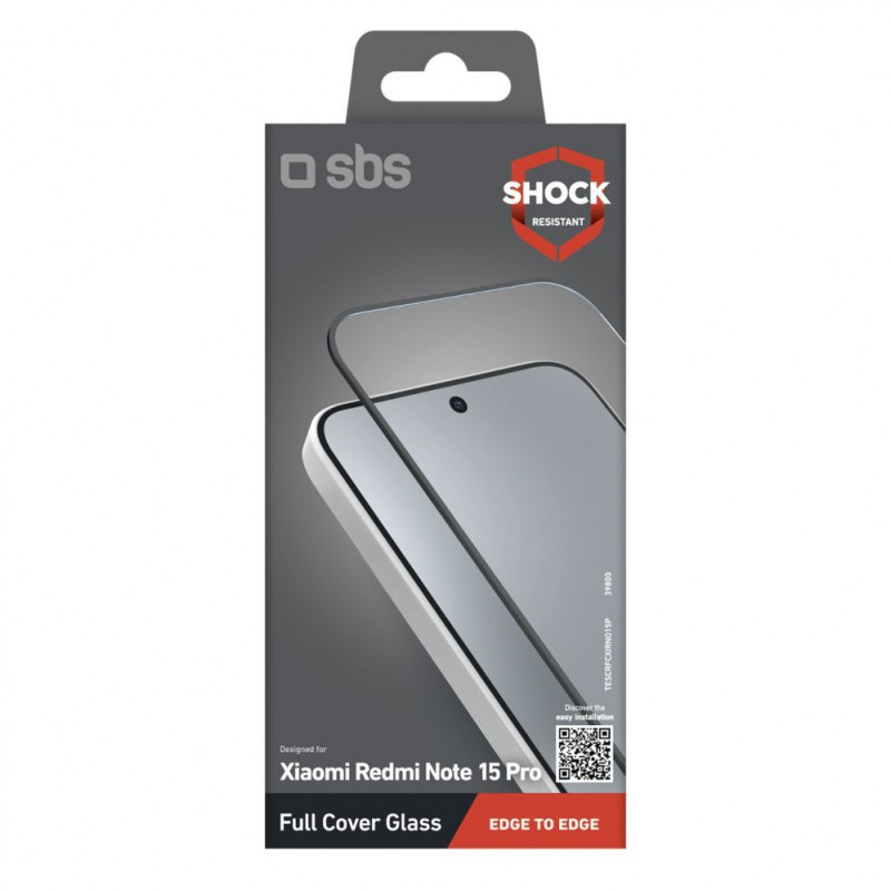 SBS Full Cover Tempered Glass for Xiaomi Redmi Note 15 Pro