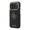 Guess SW Grained PU & Big Resin Logo Case for Apple iPhone 18 Pro, Black