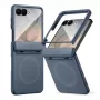 Tech-Protect Kevlar Aura MagSafe Case for Samsung Galaxy Z Flip 8, Navy Blue