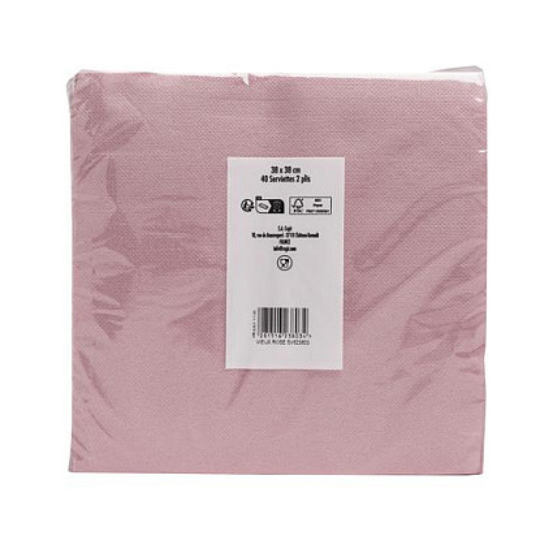 PROnappe napkins 38.0 x 38.0 cm old rose
