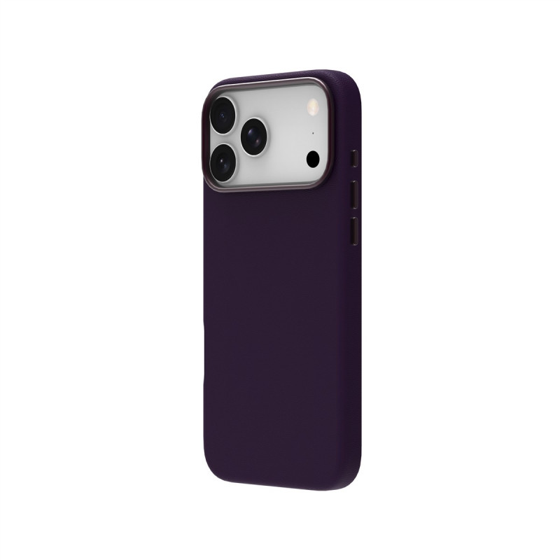 Just Must JM Leather Case with MagSafe for iPhone 18 Pro Max, Purple