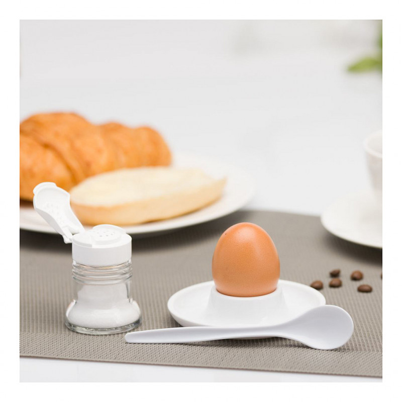 Westmark Egg Spoons, Set of 6, 14.5 cm, White Plastic