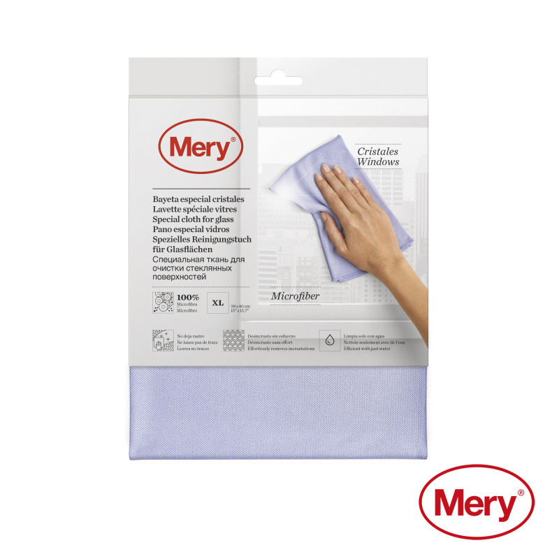 MERY Microfibre Glass Cleaning Cloth, 30x40 cm