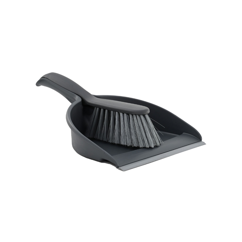 YORK COMPACT Dustpan and Brush Set with Rubber Edge