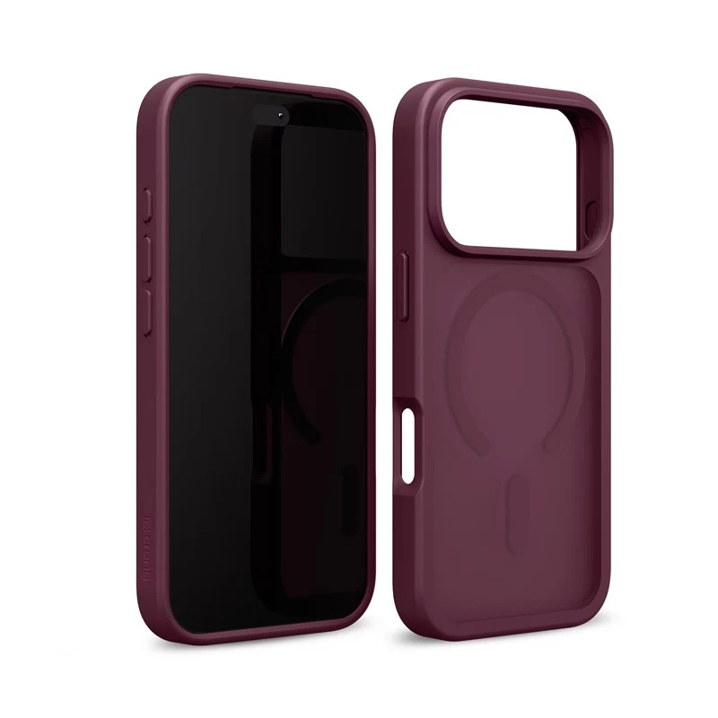 Crong Matte Magnetic MagSafe Case for iPhone 18 Pro / 17 Pro, Burgundy