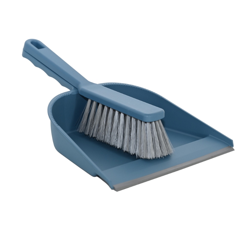 YORK Dustpan with rubber edge and brush