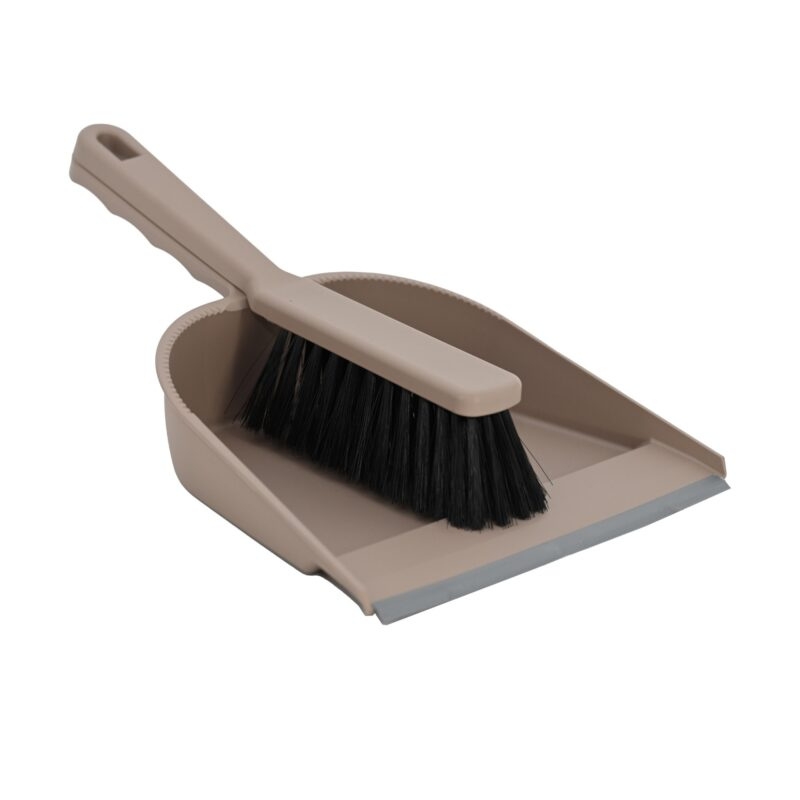 YORK Dustpan with rubber edge and brush