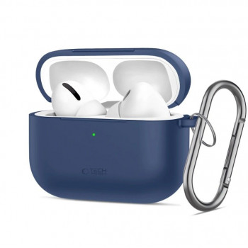 Tech-Protect Silicone Hook Case for Apple AirPods Pro 3, Navy Blue
