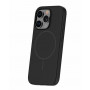 iLike Apple iPhone 16 Pro Max Soft Touch Silicone Case with Magnet, Black
