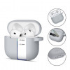 Tech-Protect Crayon Silicone Hook Case for Apple AirPods 4, Grey