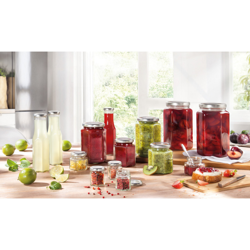 LEIFHEIT Hexagonal Glass Jar, 47 ml