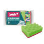 YORK Dishwashing sponge Wave 4+1 pcs. 10x7x3cm