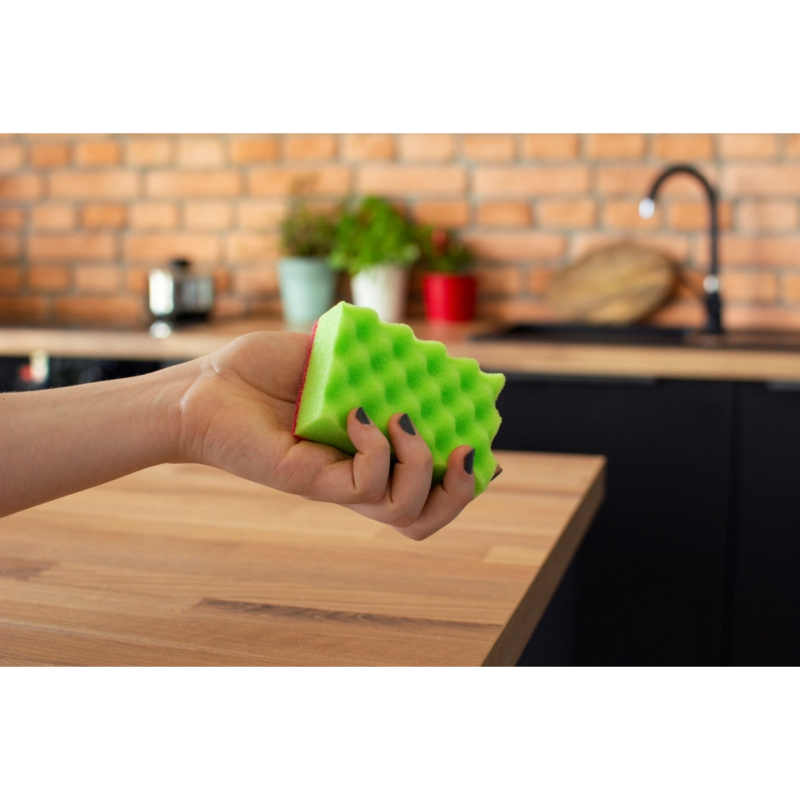 YORK Dishwashing sponge Wave 4+1 pcs. 10x7x3cm