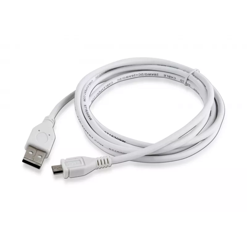 Gembird CCP-mUSB2-AMBM-6-W USB 2.0 A to Micro-USB B Cable, 1.8 m, White
