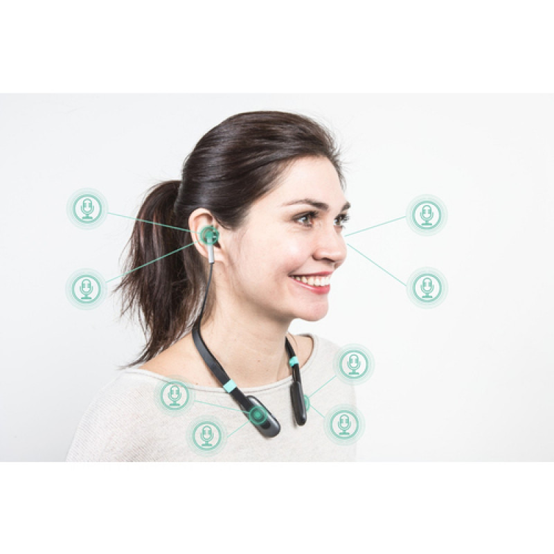 BakkerElkhuizen Tilde Air Premium ANC Wireless Neckband Earphones with Microphone, Black