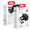 Forcell F-Energy GaN III VT-60 60W PD QC 4.0+ 2x USB-C Black mains charger + USB-C cable