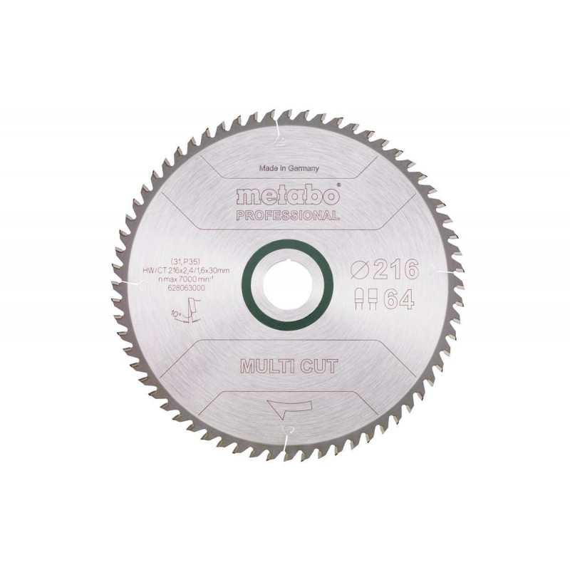 Metabo 628063000 circular saw blade 21.6 cm 1 pc(s)