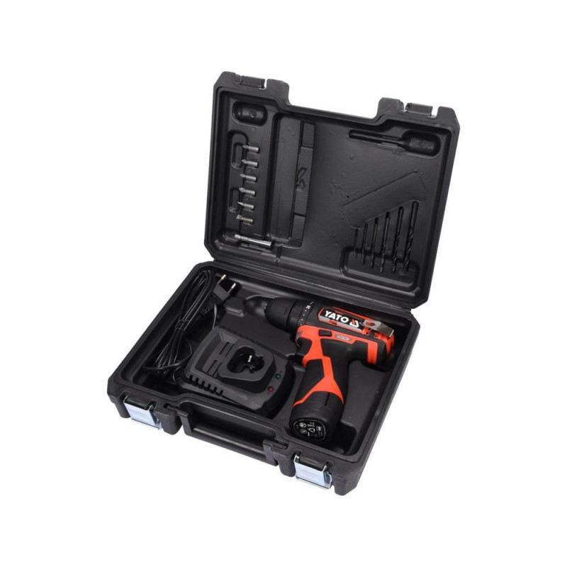 YATO YT-82901 Cordless Drill Driver, 12 V, 30 Nm, 1 x 2.0 Ah Li-Ion