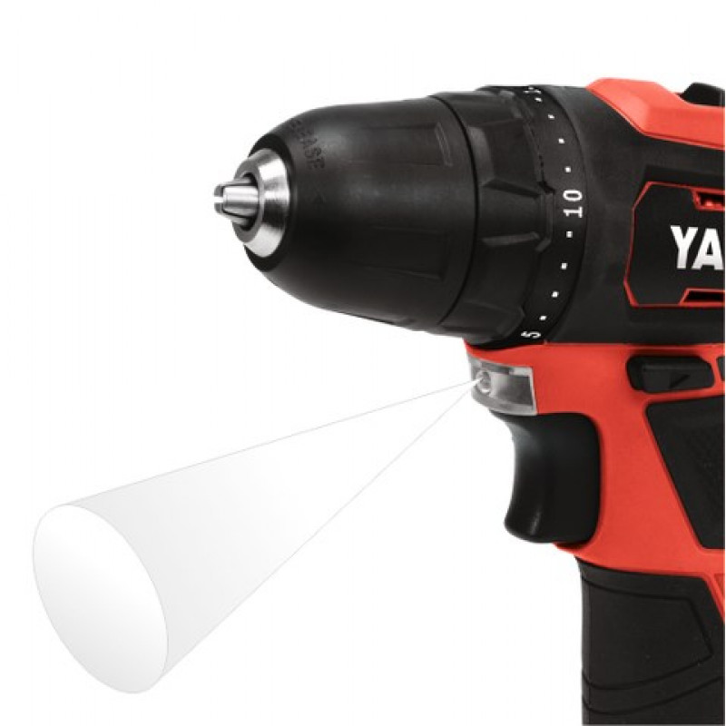 YATO YT-82901 Cordless Drill Driver, 12 V, 30 Nm, 1 x 2.0 Ah Li-Ion