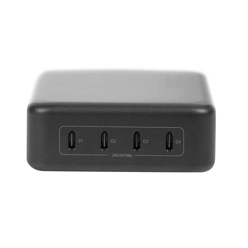 Logilink USB-C Desktop charger, 240 W, GaN, 4-port, 4x USB-C (PD), Black