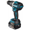 Makita DHP484RFJ Cordless Drill Driver, 2000 RPM, Black/Blue